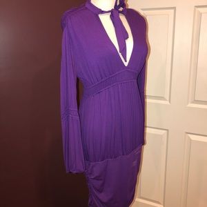 USED bebe Neck-Tie, Mini, Jersey Dress